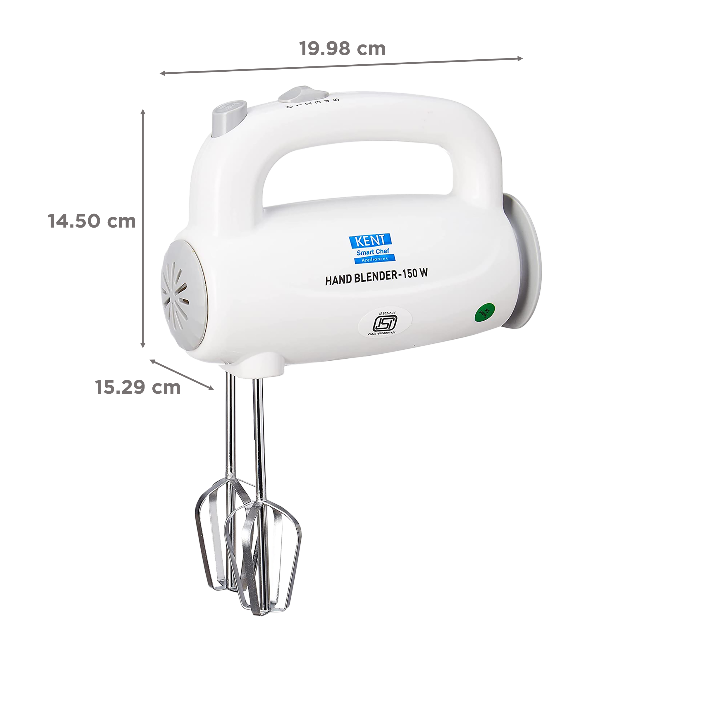 Buy KENT 150 Watt 5 Speed Hand Blender with 4 Attachments (Overload